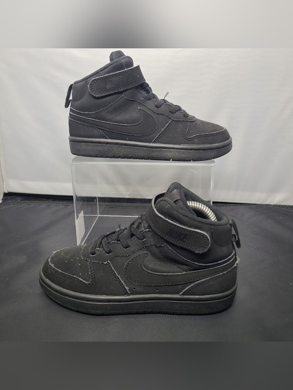 Nike Court Borough Mid 2 (ps) Black/black Cw5868-001 kids size 13C